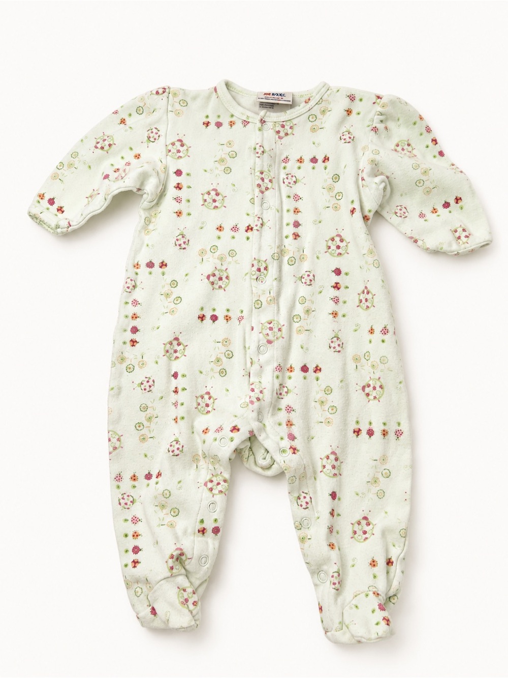 Vintage Carters Soft Floral Green Baby One-Piece Romper